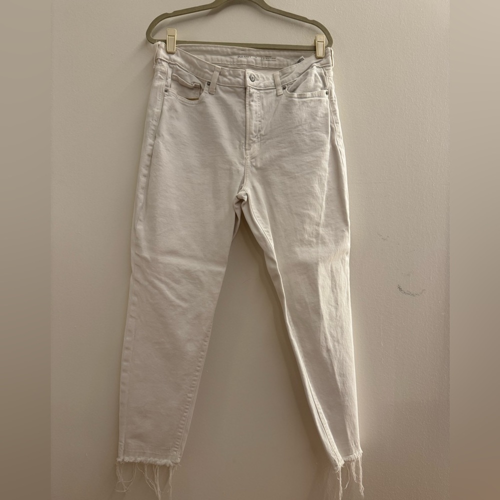 Old Navy OG Straight White Jeans 14
